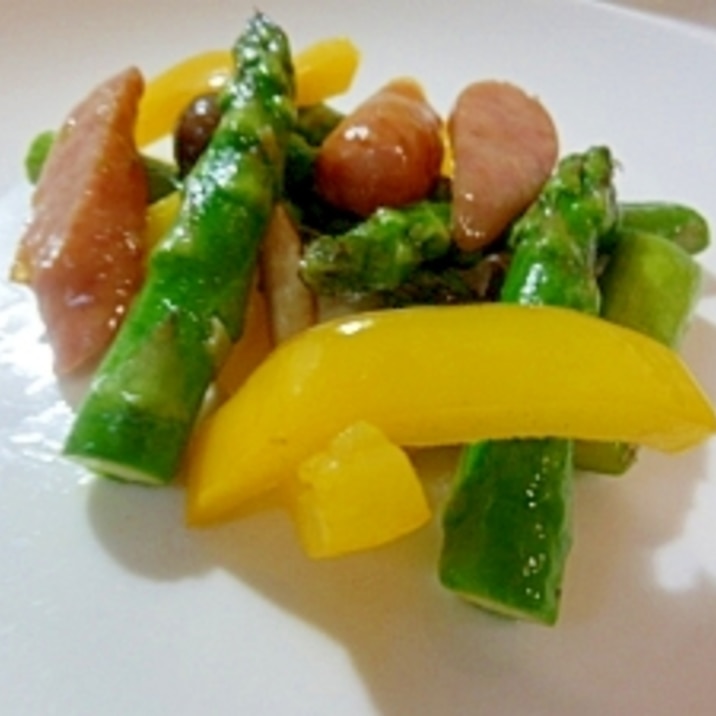 彩りあざやか アスパラとパプリカのガーリックソテー レシピ 作り方 By Mghzm 楽天レシピ